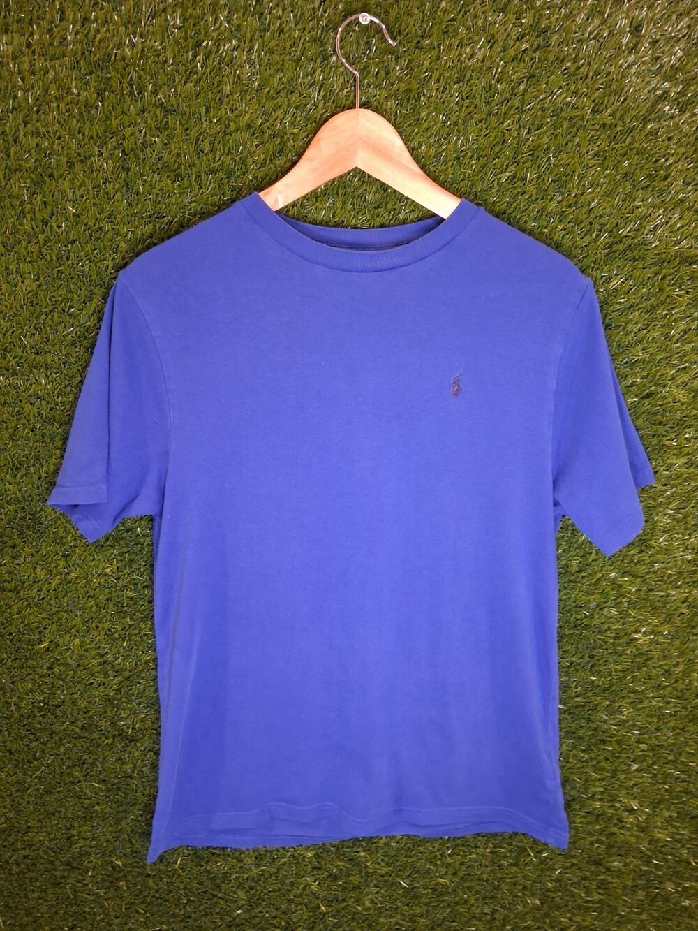 Polo Ralph Lauren Boys Blue Short Sleeve T-Shirt Size L (14-16) Youth Pony Logo